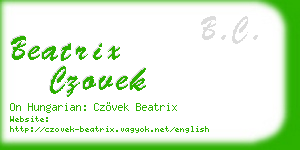 beatrix czovek business card